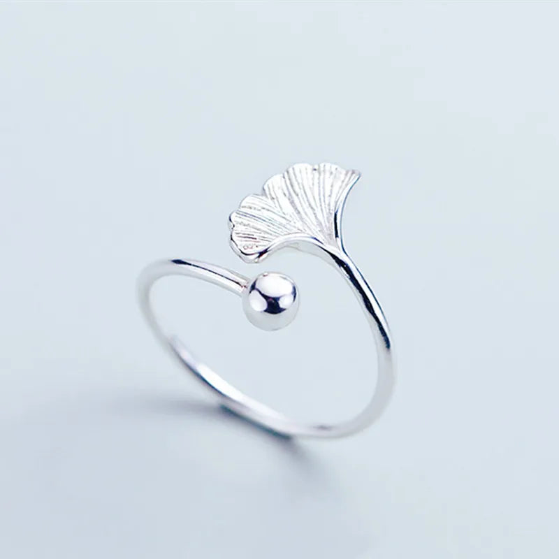 Mermaid Whale Tail Moonstone Stackable Ring – Blue Green Silver