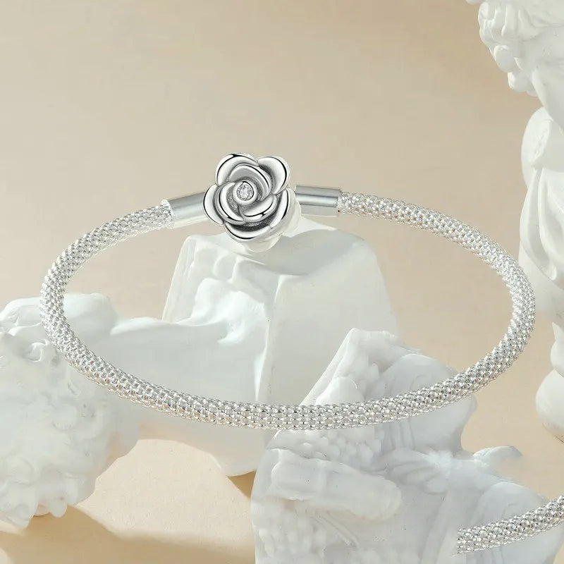 Sterling Silver Rose Bracelet for Women – Romantic Daily Wear Jewelry