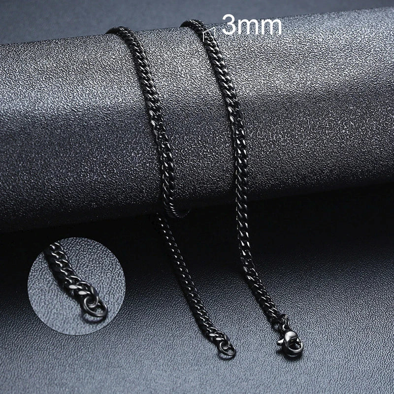 Cuban Chain Necklace for Men & Women – Gold Stainless Steel Curb Choker