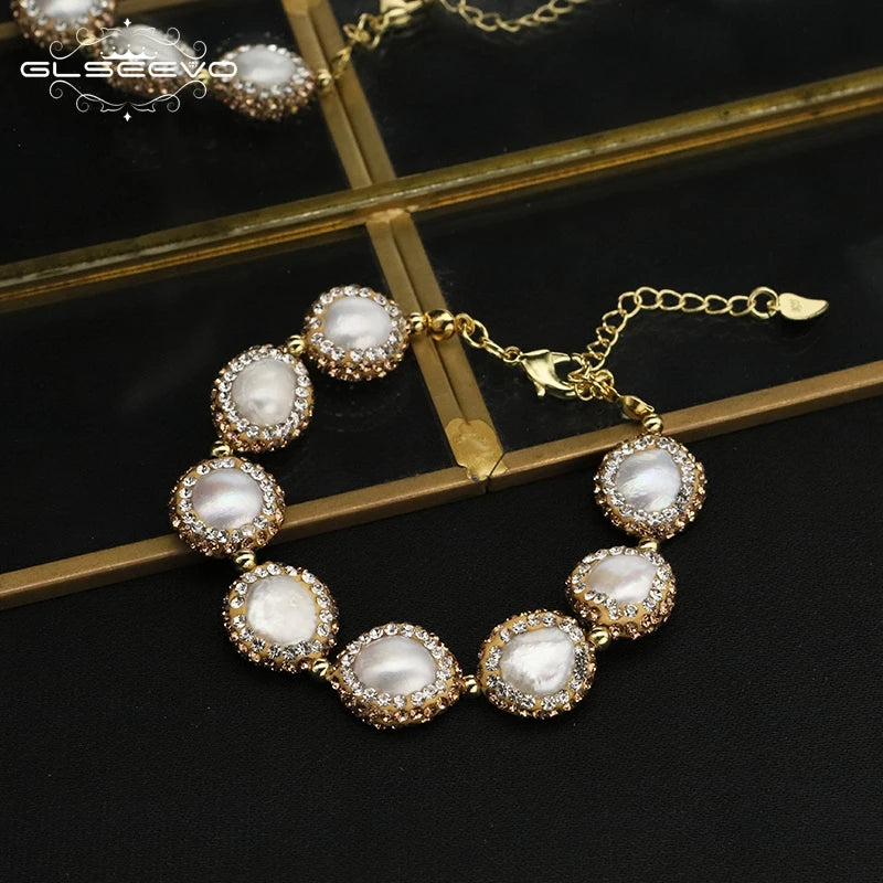 Luxury Baroque Pearl Zircon Bracelet Korean Fashion Jewelry