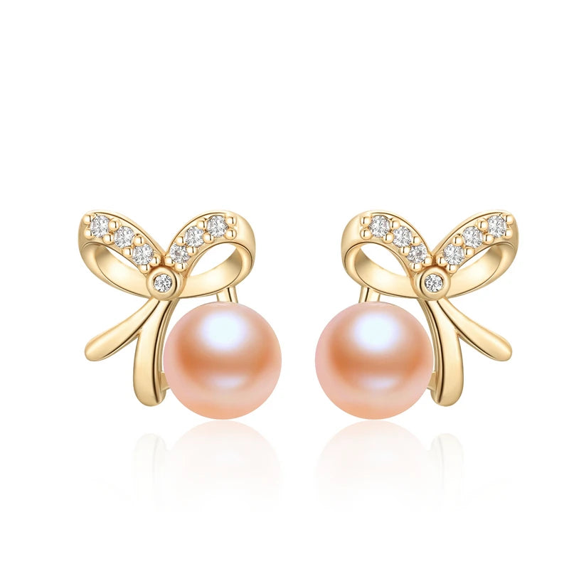 Natural Freshwater Pearl Earrings for Women – Elegant Jewelry Gift