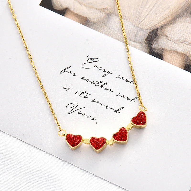 Luxury Zircon Crystal Pendant Necklace – Korean Fashion for Women