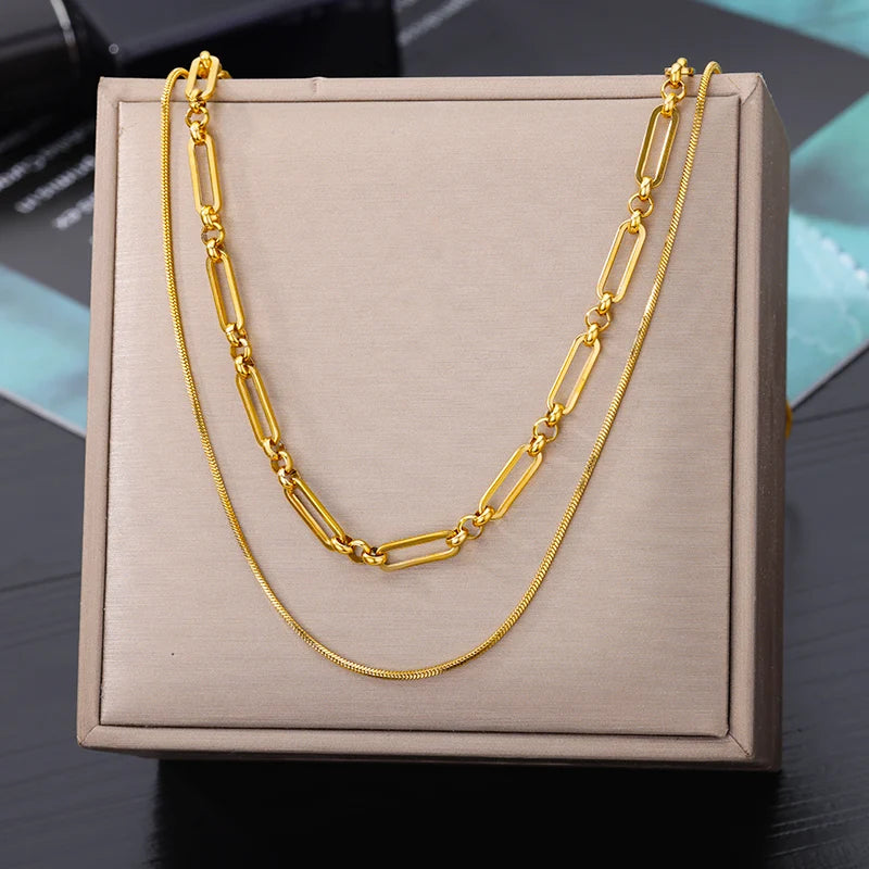 Gold Goth Heart Choker Necklace for Women – Stainless Steel