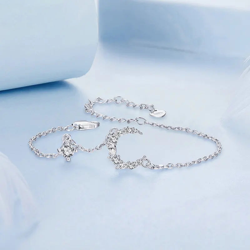 Sterling Silver Moonlight Bracelet for Women – Wedding & Birthday Gift