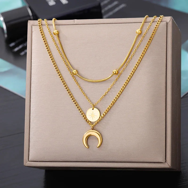 Gold Goth Heart Choker Necklace for Women – Stainless Steel