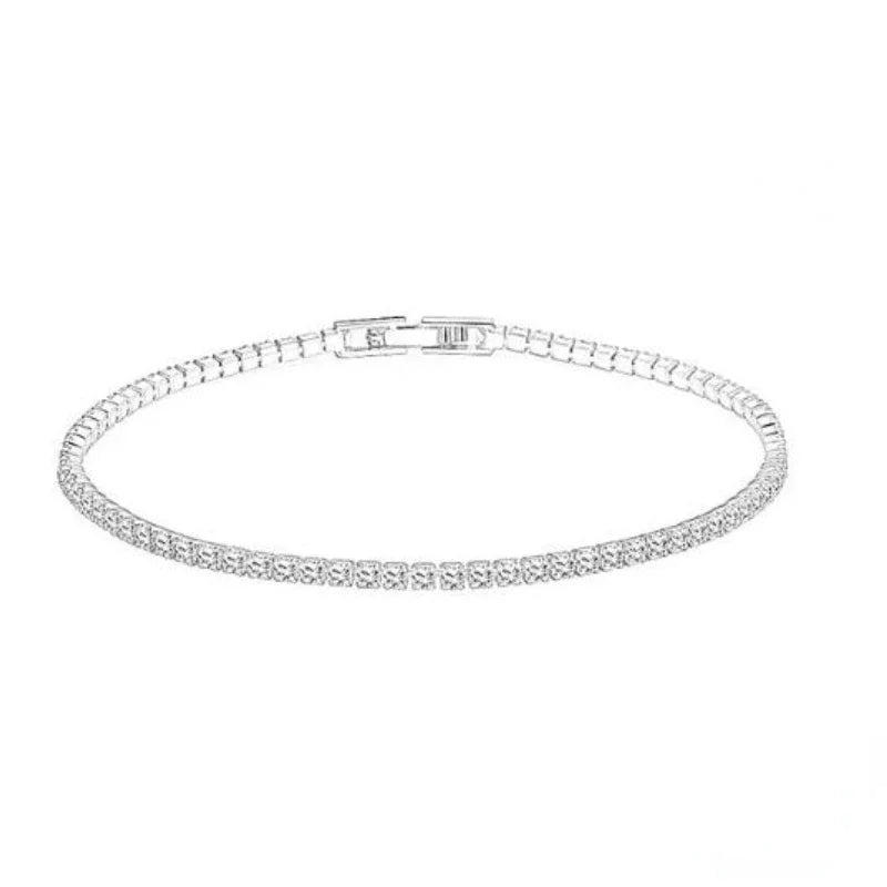 Sterling Silver Zirconia Tennis Bracelet Anniversary Jewelry