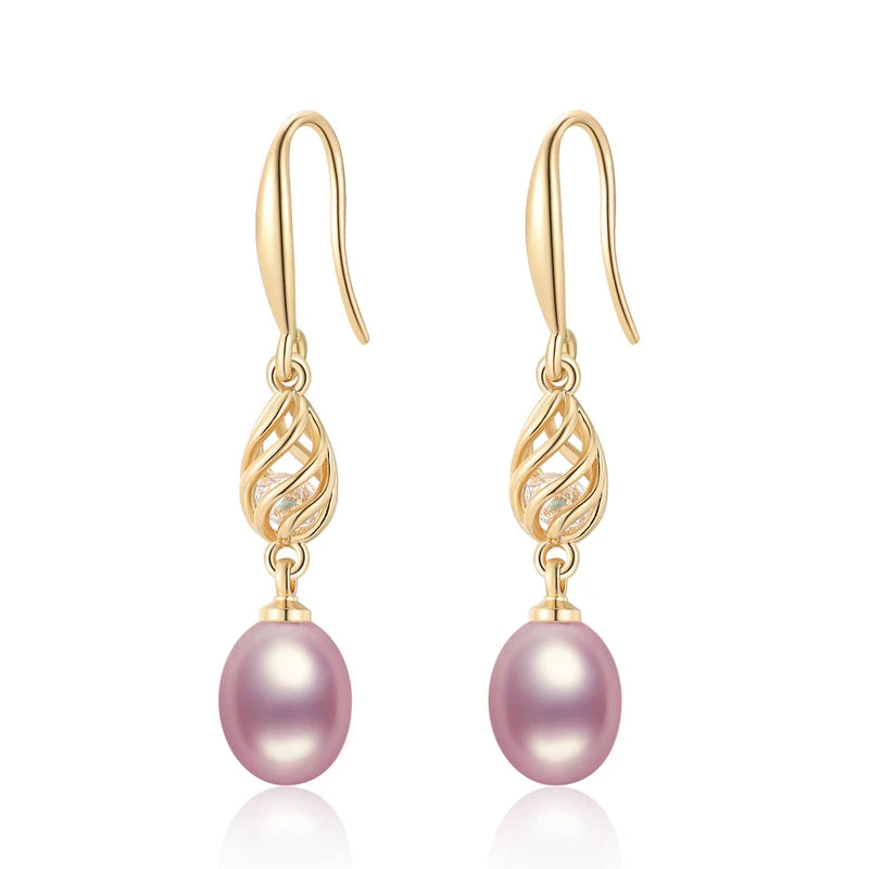 Butterfly Bow Pearl Dangle Earrings for Women Luxury Jewelry Gift