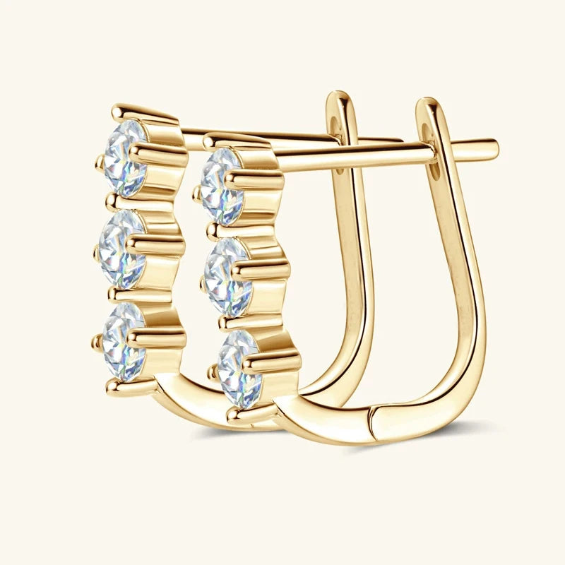 Moissanite Stud Earrings in 925 Silver | Elegant Men’s and Women’s Jewelry
