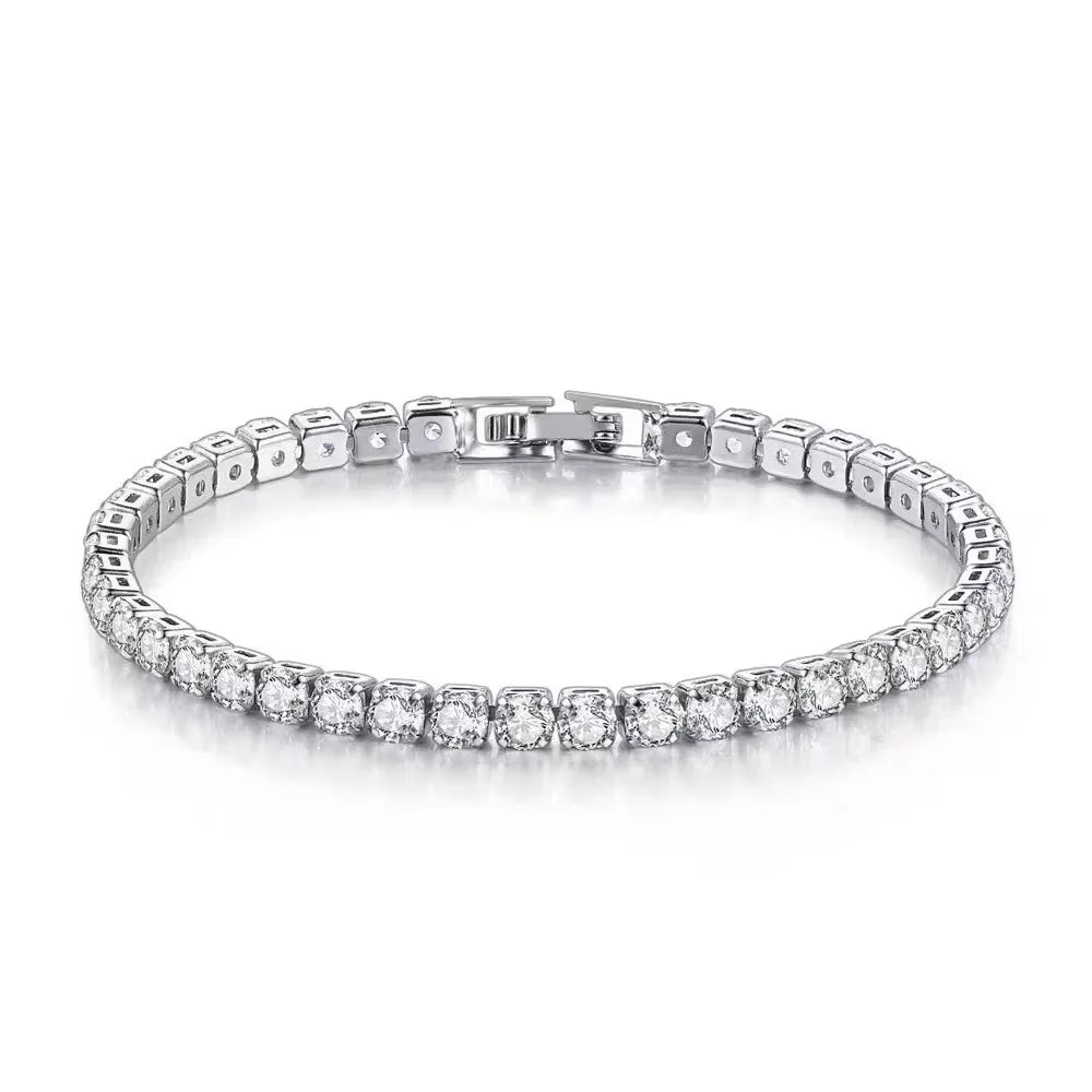 Elegant Sterling Silver Zirconia Tennis Bracelet for Women