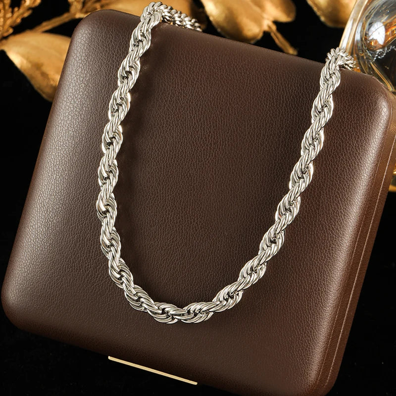 Silver Stainless Steel Bead Chain Necklace for Women – Rust-Proof Jewelry Gift