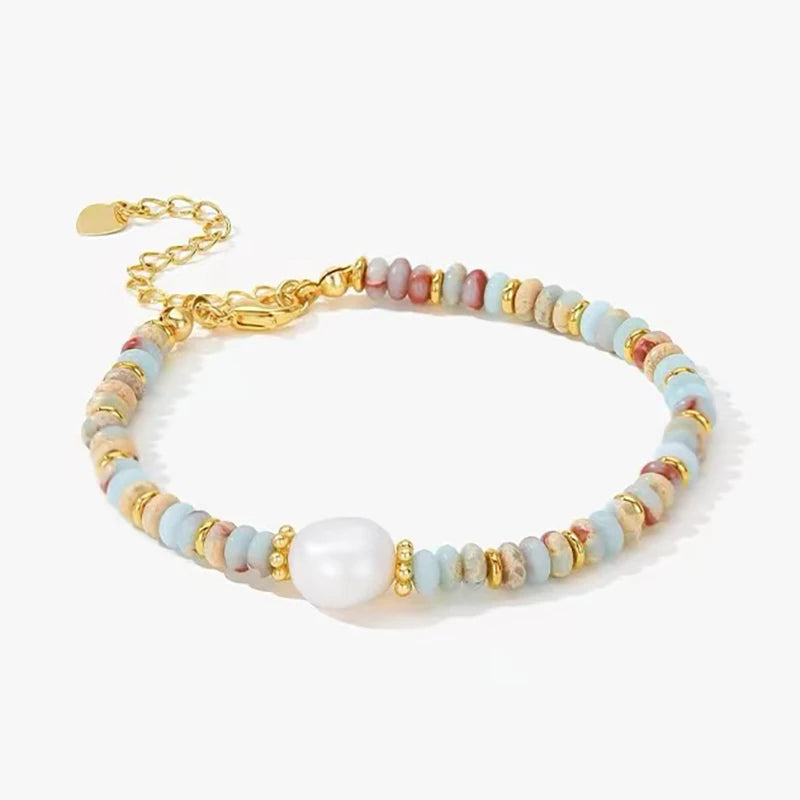 Women’s Natural Stone Pearl Bracelet – Party Jewelry
