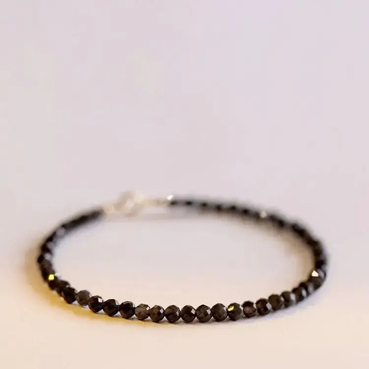 Natural Faceted Amethyst Bracelet - Minimalist Delicate Jewelry