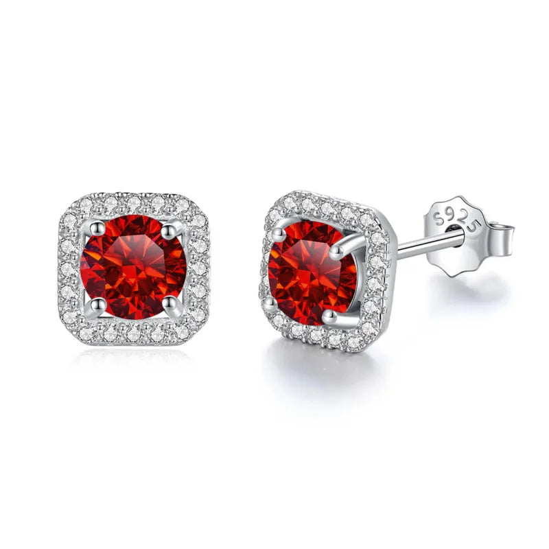 Premium Moissanite Diamond Stud Earrings for Women Sterling Silver