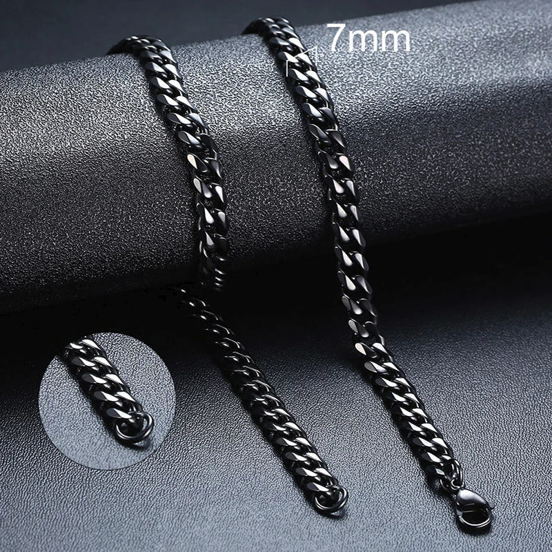 Cuban Chain Necklace for Men & Women – Gold Stainless Steel Curb Choker