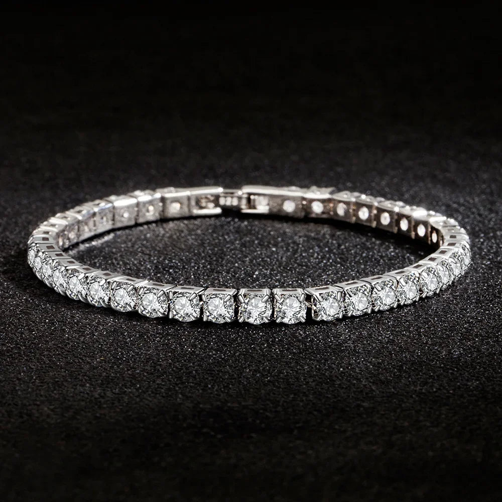 Elegant Sterling Silver Zirconia Tennis Bracelet for Women