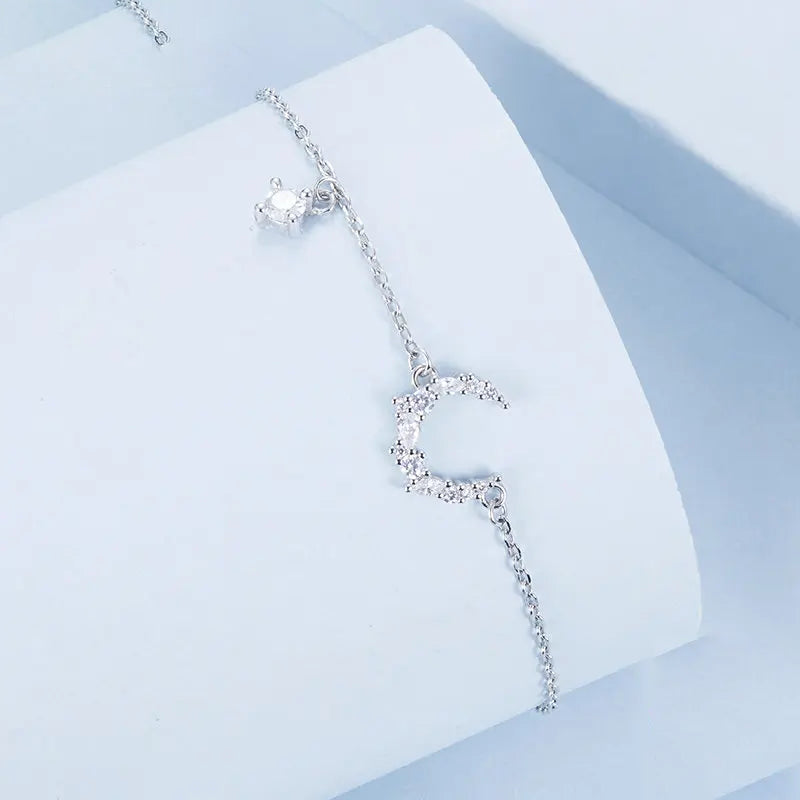 Sterling Silver Moonlight Bracelet for Women – Wedding & Birthday Gift