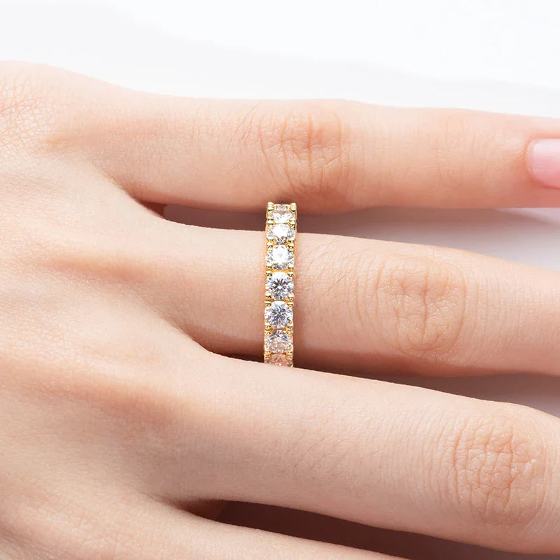 Luxury Moissanite Sterling Silver Engagement and Wedding Ring for Women