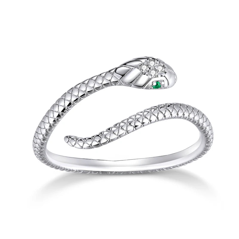 Women’s Adjustable Sterling Silver Zircon Stackable Engagement Ring