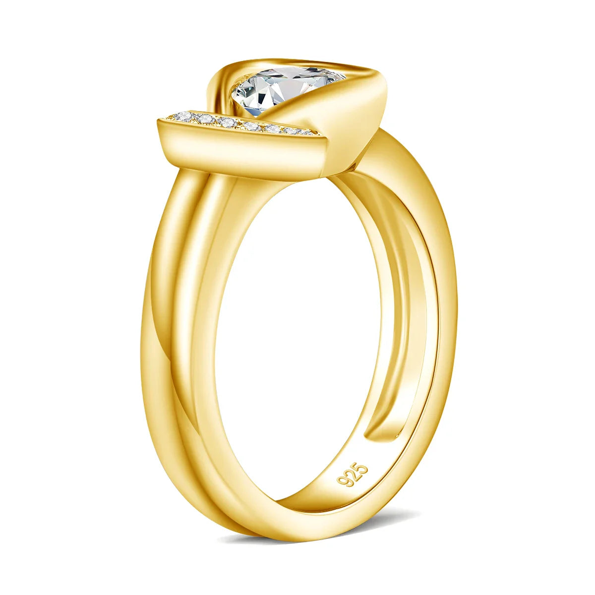 Luxury Moissanite Bow Knot Engagement and Wedding Ring for Women