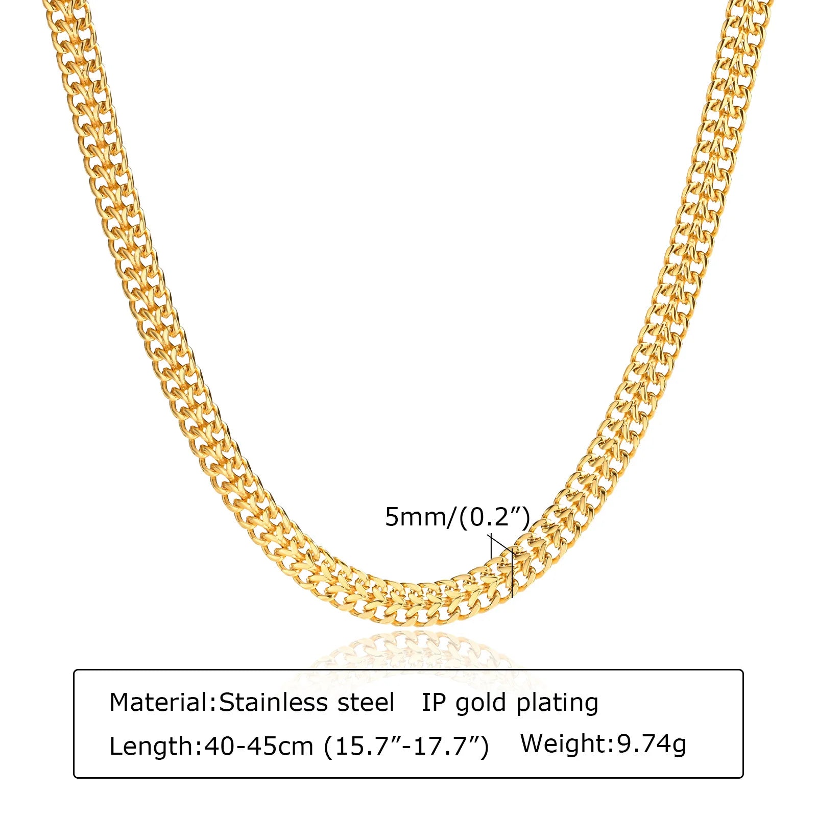 Chunky Gold Oval Link Necklace – Women’s Minimalist Chain Choker
