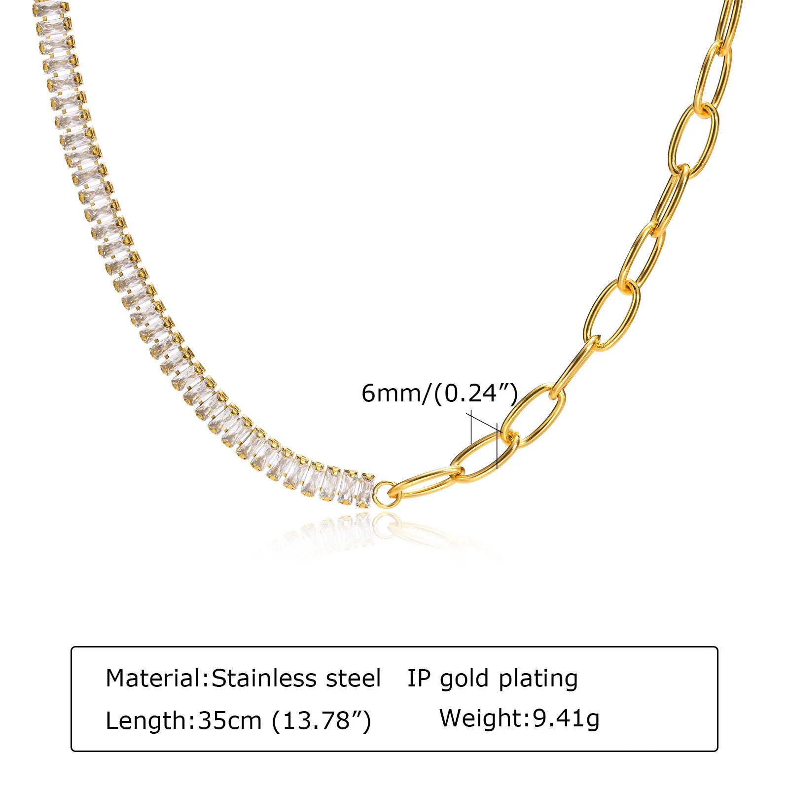 Chunky Gold Oval Link Necklace – Women’s Minimalist Chain Choker
