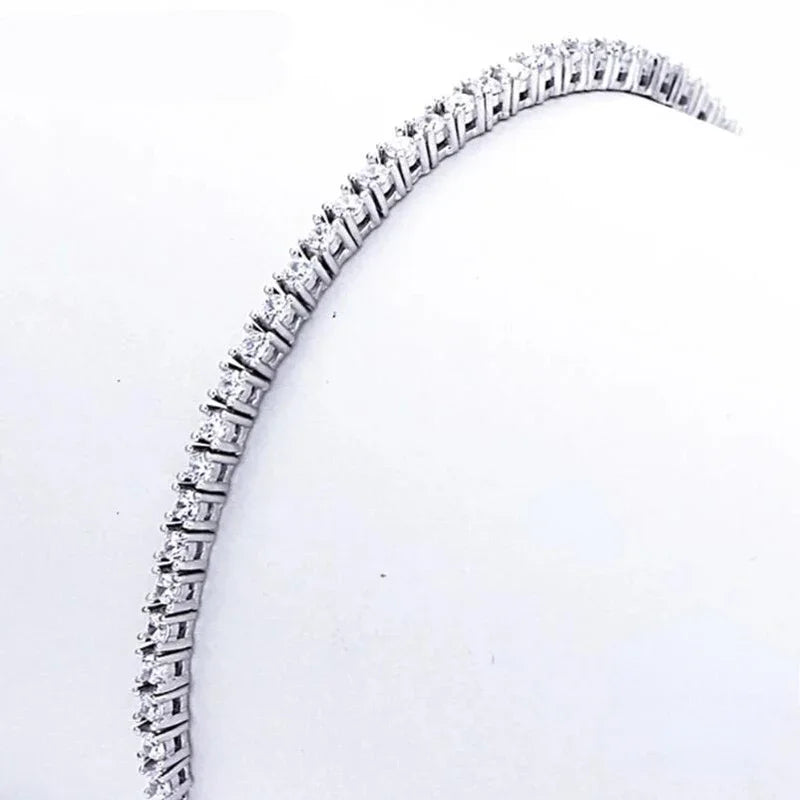 Sterling Silver Zirconia Tennis Bracelet Anniversary Jewelry