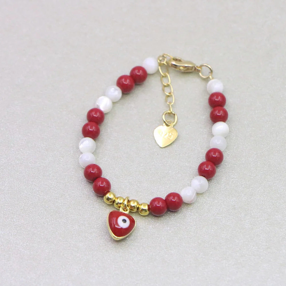 Vintage Stone Baby Bracelet Luxury Western Girl's Jewelry