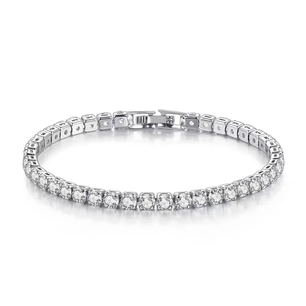 Sterling Silver Zirconia Tennis Bracelet for Women Bridal Jewelry