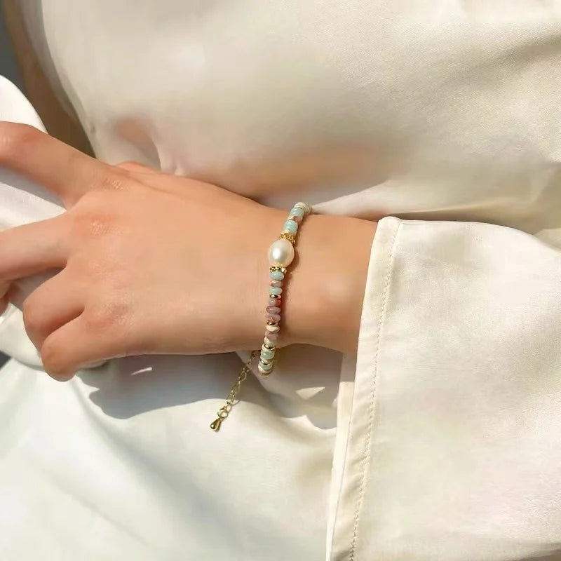 Women’s Natural Stone Pearl Bracelet – Party Jewelry