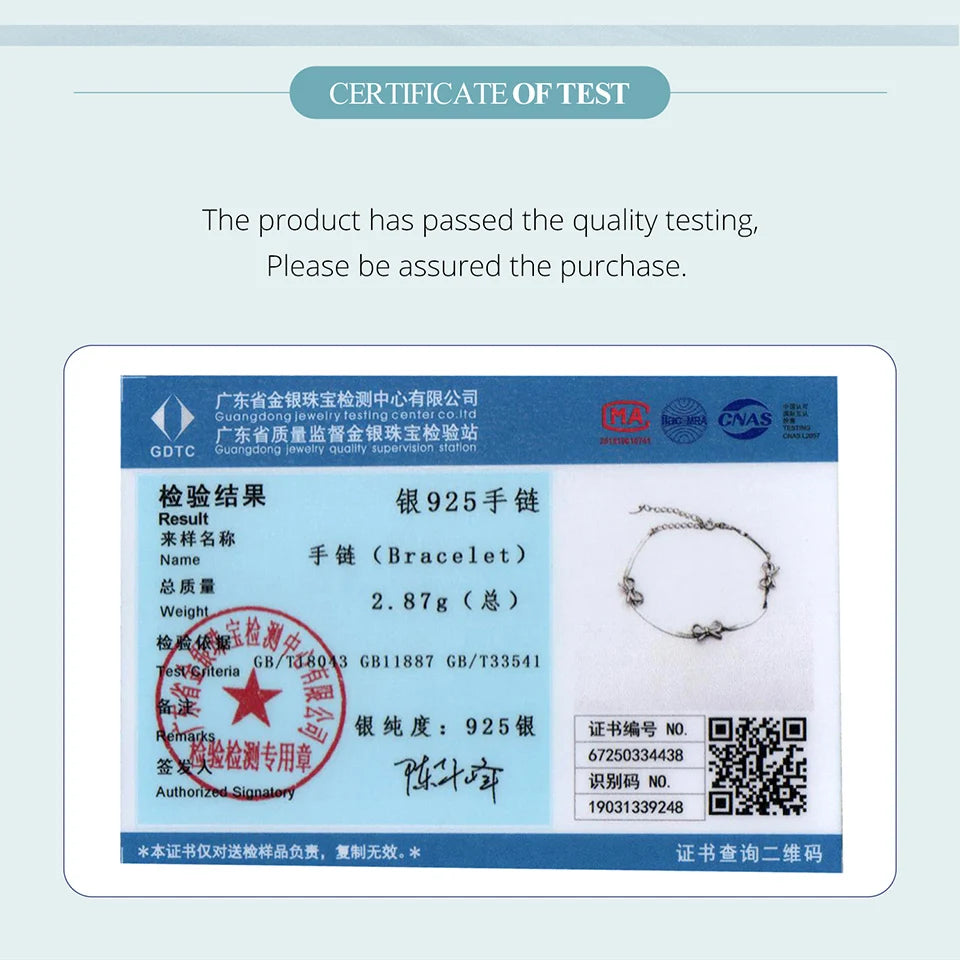 Silver Ribbon Bowknot Snake Chain Bracelet for Women & Girls