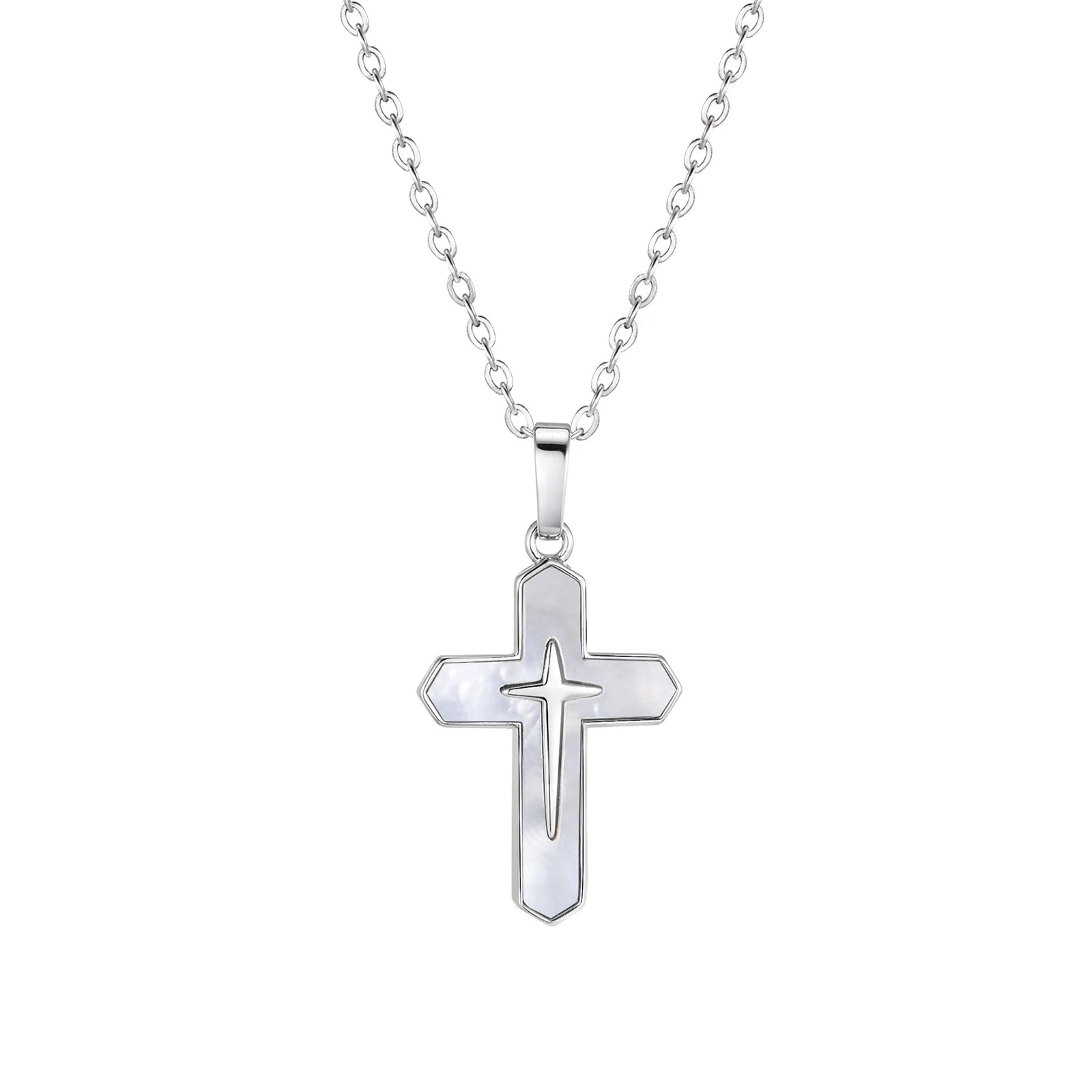 Gold Plated Christian Cross Necklace for Women