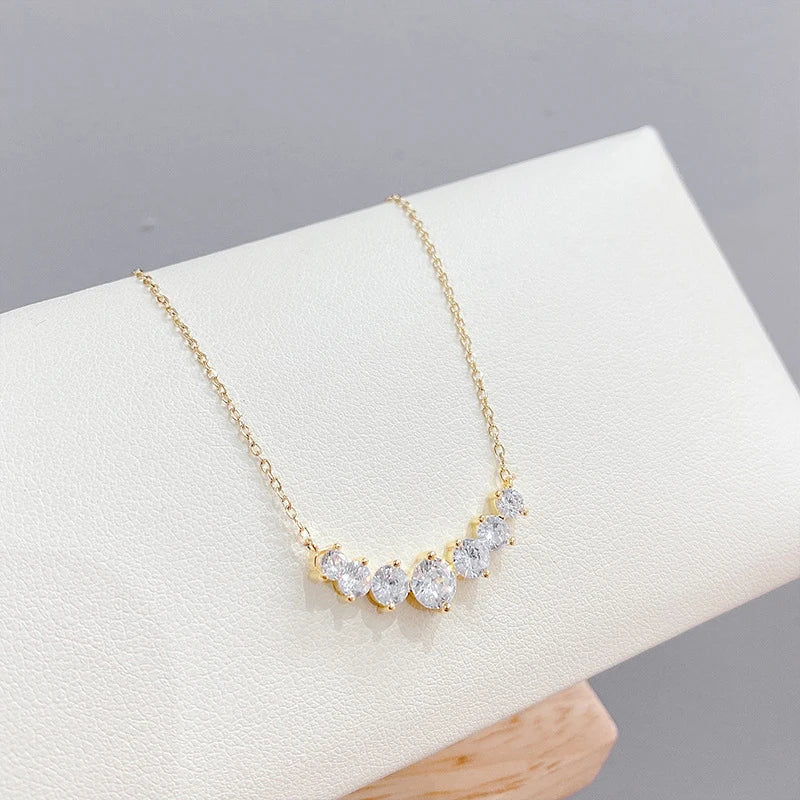 Moissanite Necklace for Women | 18K Gold Plated 925 Silver, GRA Certified