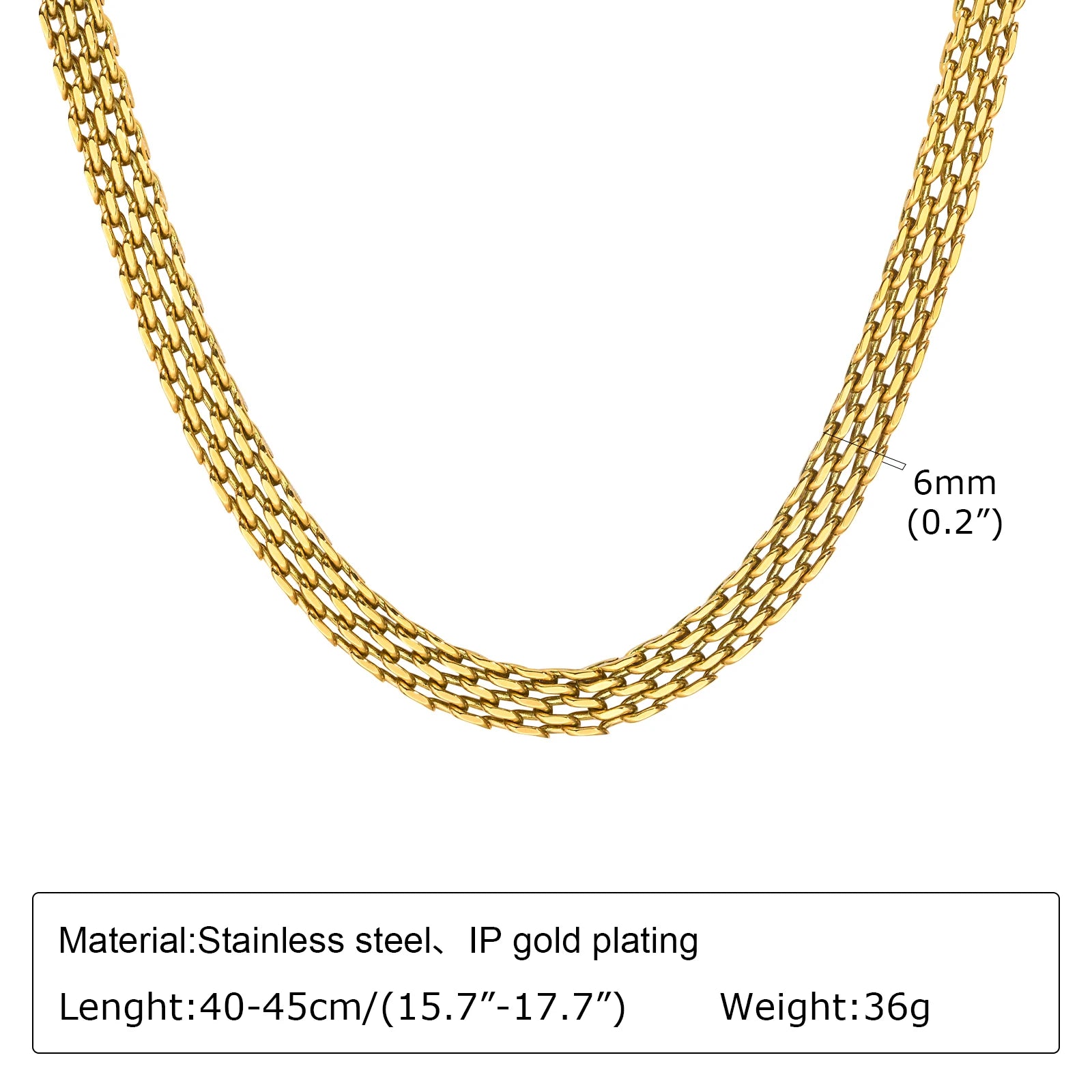Chunky Gold Oval Link Necklace – Women’s Minimalist Chain Choker