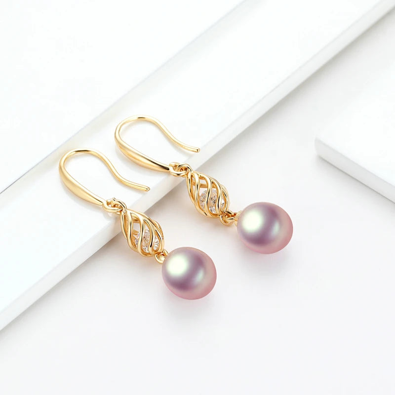 Butterfly Bow Pearl Dangle Earrings for Women Luxury Jewelry Gift
