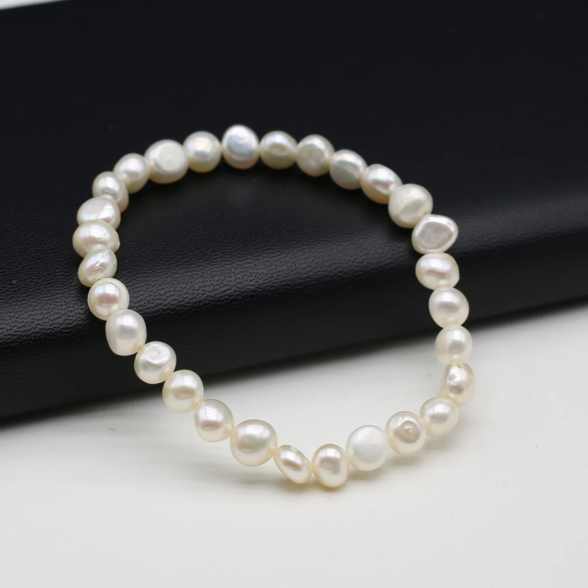 Elegant Natural Freshwater Pearl Stretch Bracelet for Women