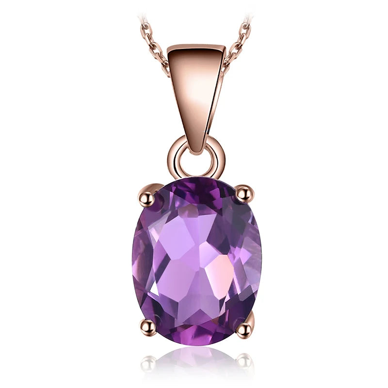 Multi-Gemstone Sterling Silver Pendant Necklace