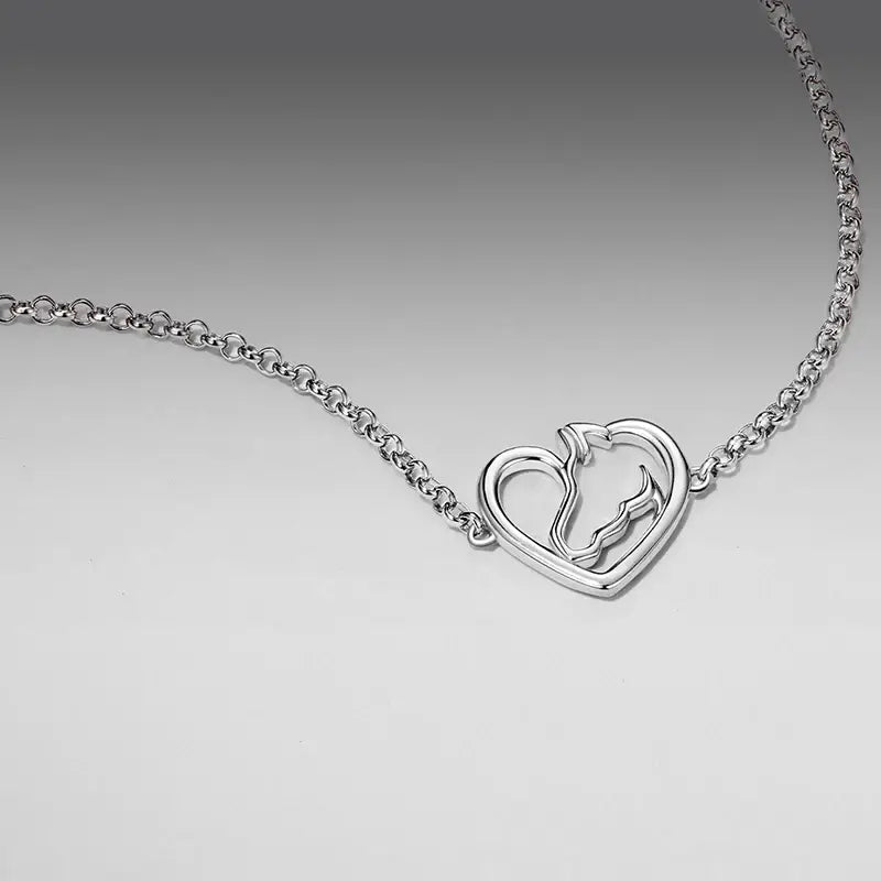 Silver Horse Heart Chain Bracelet for Women – Unique Jewelry Gift