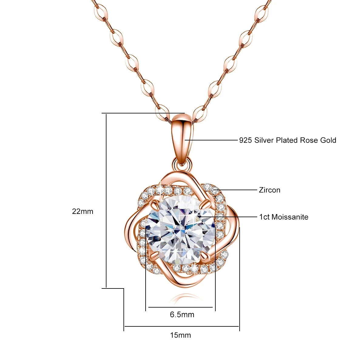 Star of David Moissanite Gold Necklace for Women with Certificate