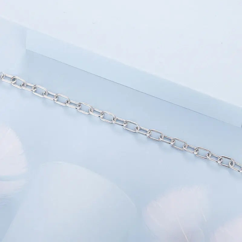 Sterling Silver 5mm Paperclip Chain Bracelet for Women & Men