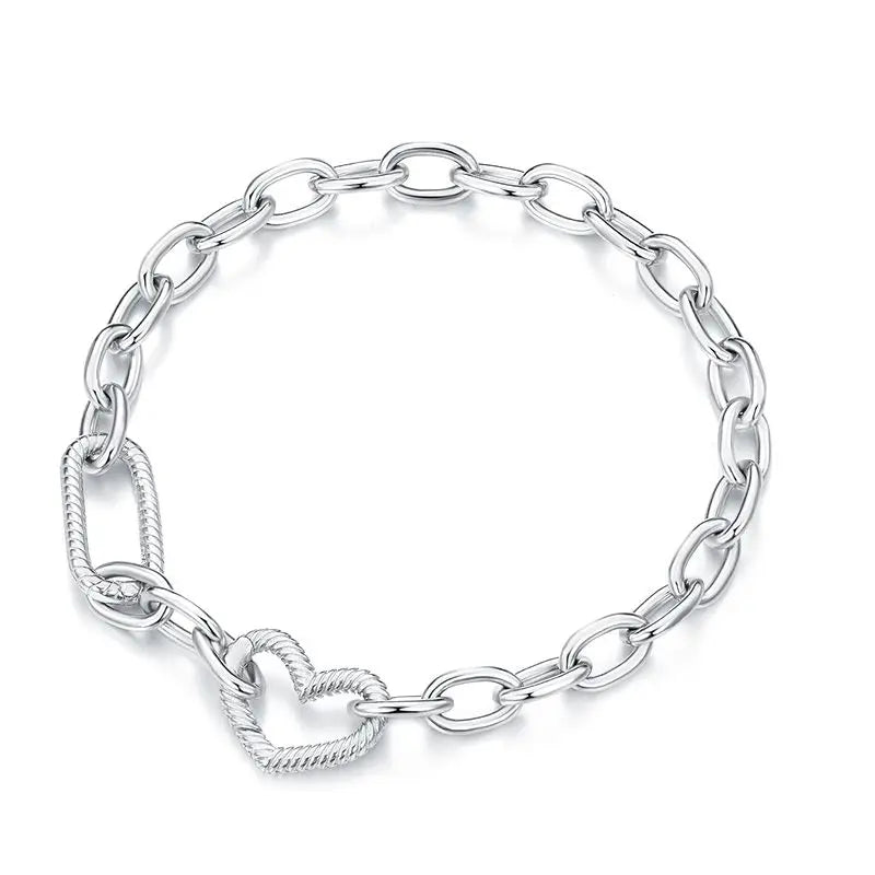 Sterling Silver 5mm Paperclip Chain Bracelet for Women & Men
