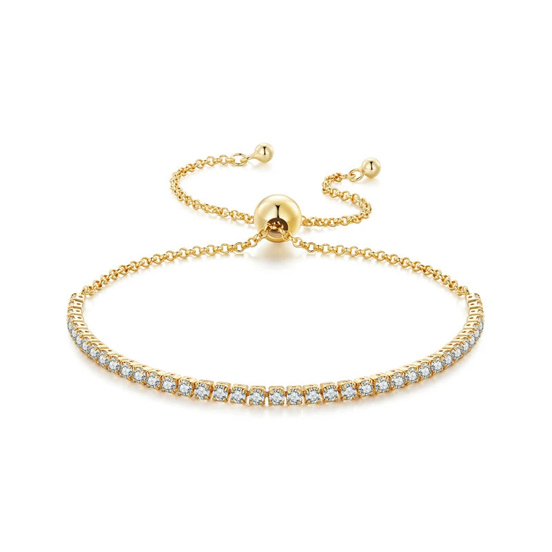 Sterling Silver Sparkling Pop 3-Color Tennis Bracelet for Women