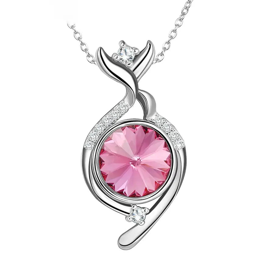 Classic Crystal Pendant Necklace for Women – Birthday Gift
