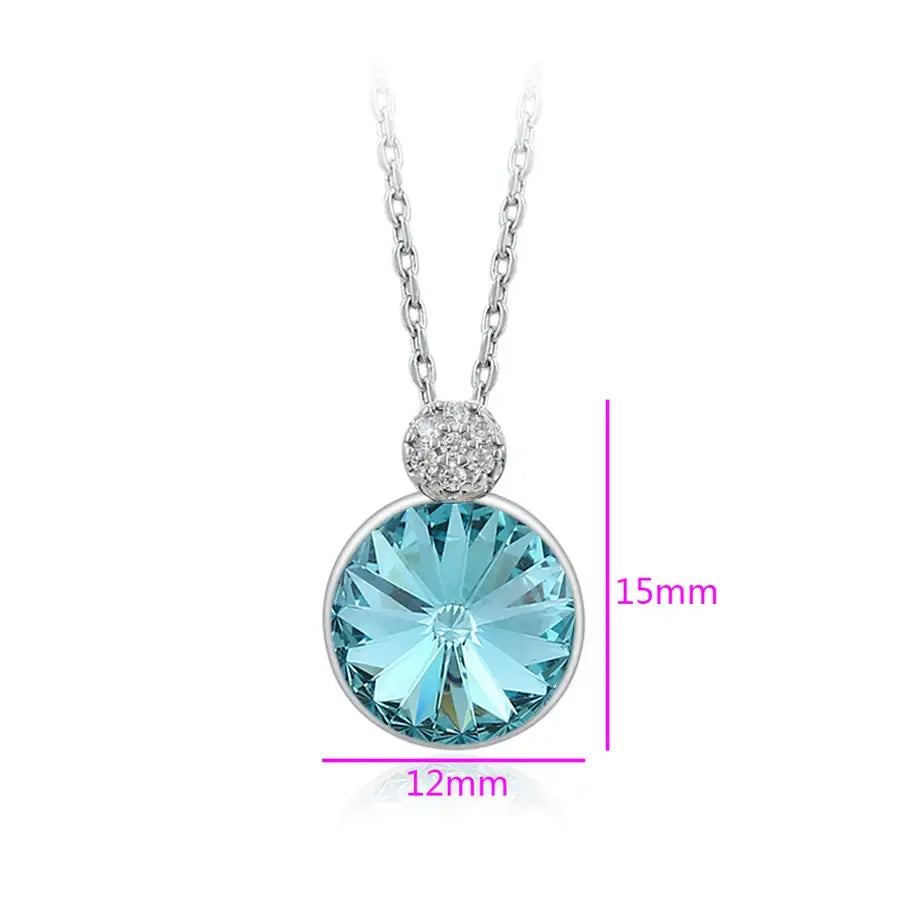 Crystal Pendant Necklace for Women – Elegant Birthday Gift Jewelry