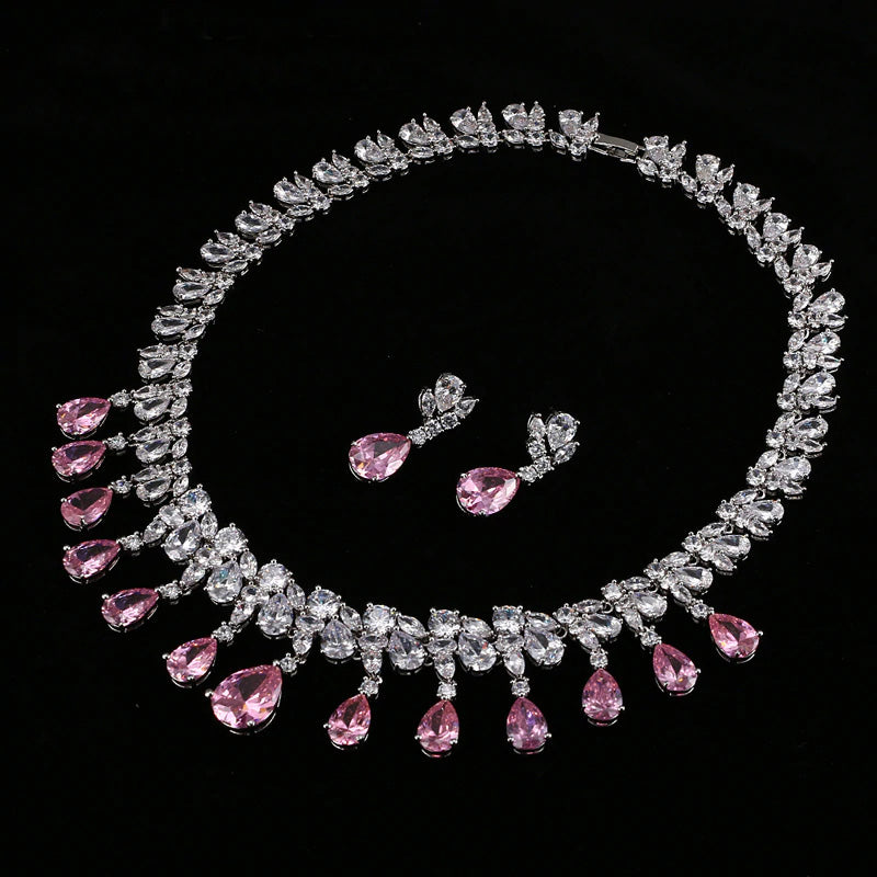 Pink Bridal Necklace