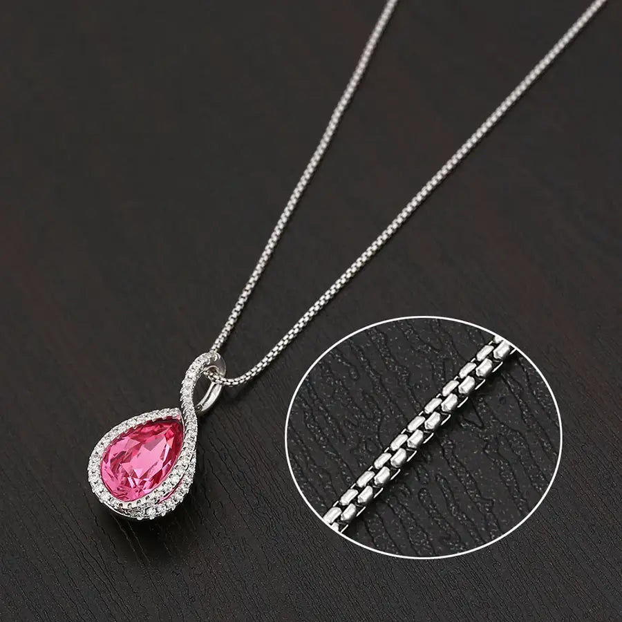 Elegant European Crystal Pendant Necklace for Women