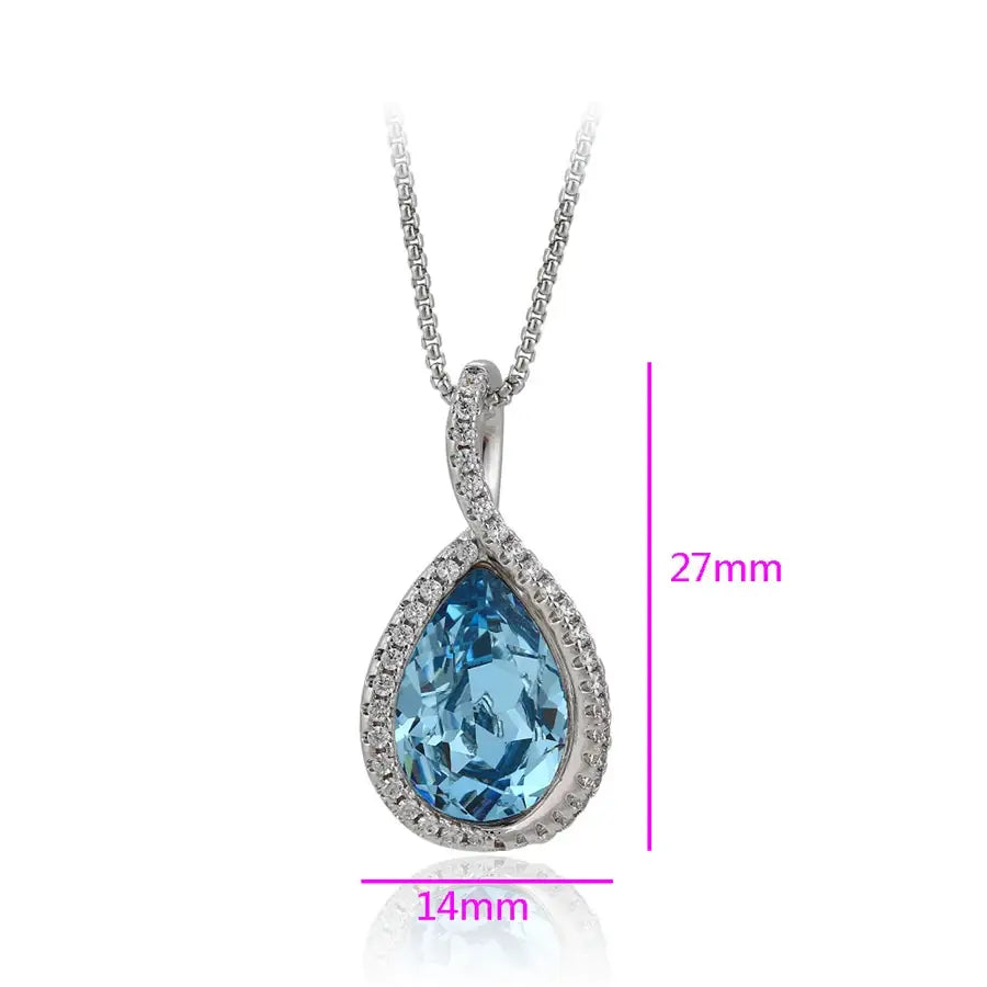 Elegant European Crystal Pendant Necklace for Women