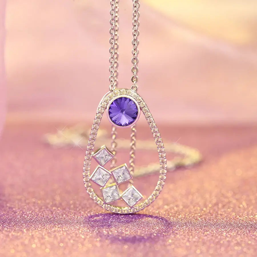 Fashion Jewelry Crystal Pendant Necklace – Perfect Birthday Gift