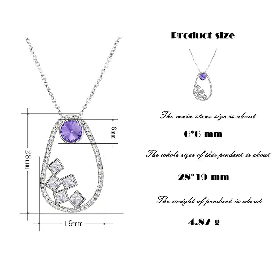 Fashion Jewelry Crystal Pendant Necklace – Perfect Birthday Gift