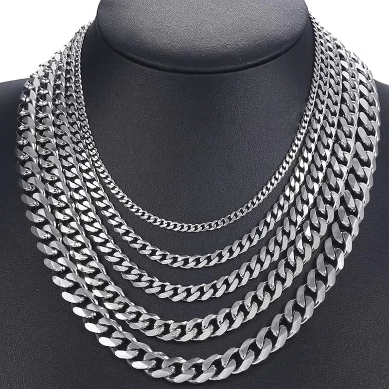 Gold Plated Stainless Steel Cuban Link Chain Necklace