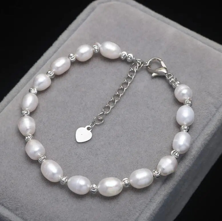 Natural Freshwater Pearl Adjustable Bracelet for Women & Girls